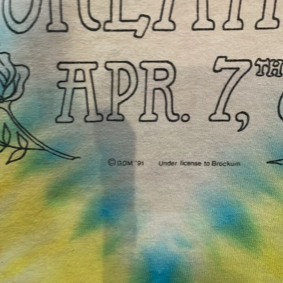 Grateful Dead Spring Tour ‘91 Tie Dye T-Shirt - Picture 7 of 12